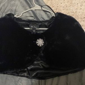 Black Fur Shawl